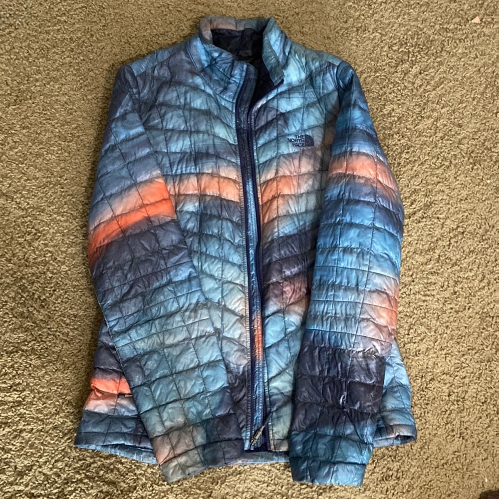 large northface tie-dye down jacket